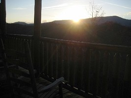 View the beautiful sunrise from your cabin deck
